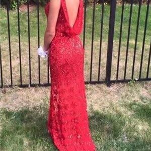 Elegant Red Evening Gown
